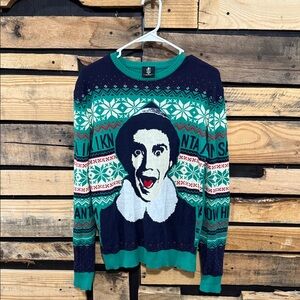 Celebrate‎ Together Elf Santa I Know Him Green/Navy
Ugly Christmas Sweater M